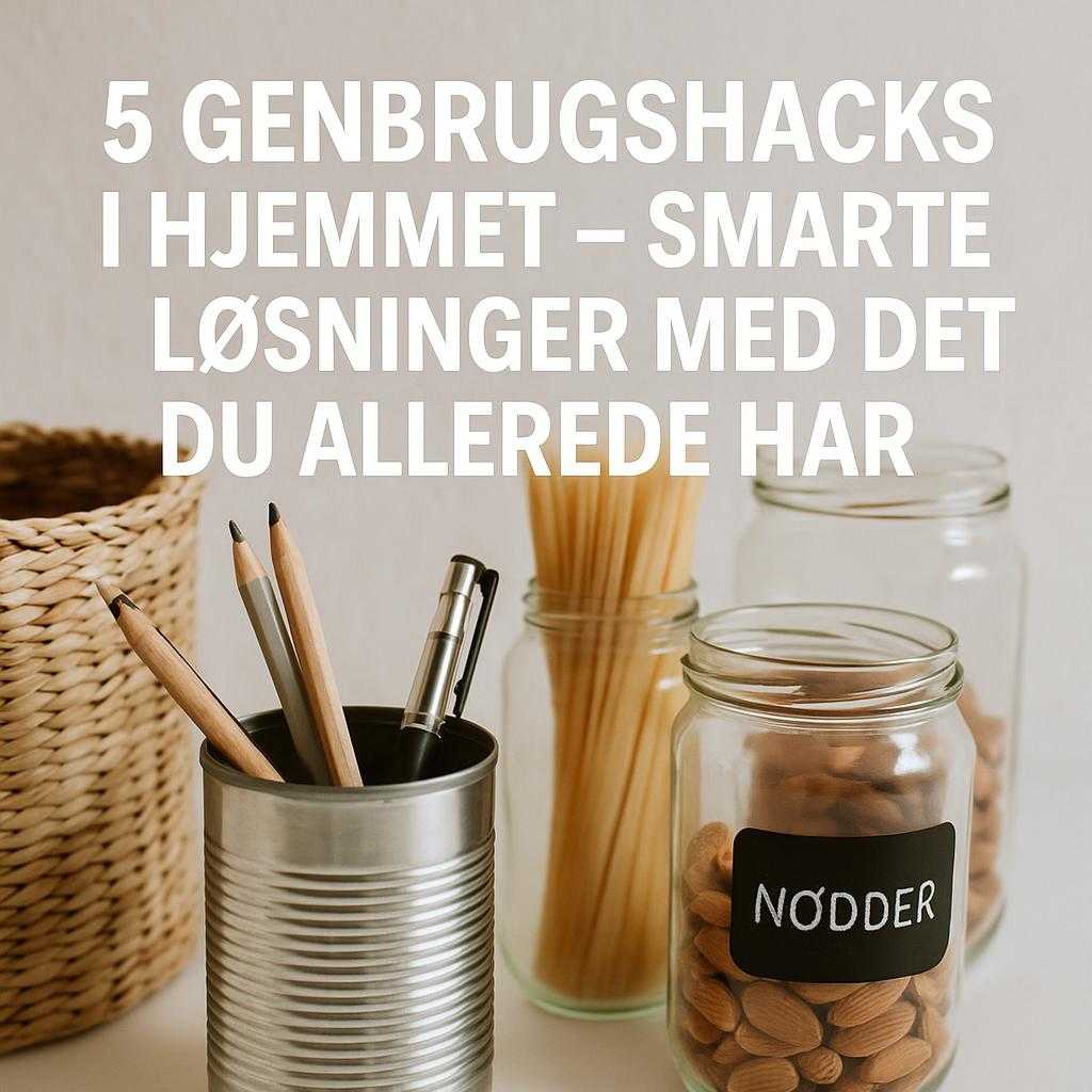 5 genbrugshacks i hjemmet – smarte løsninger med det du allerede har