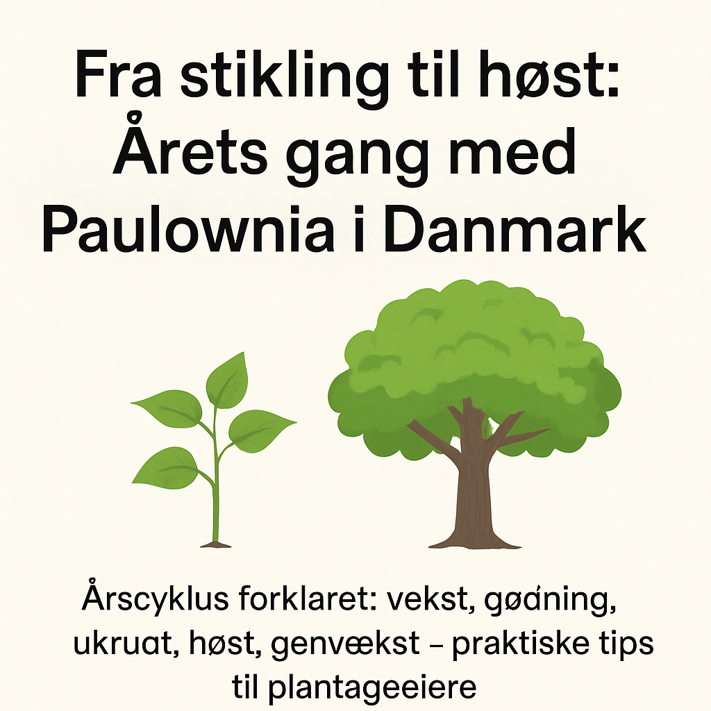 Fra stikling til høst: Årets gang med Paulownia i Danmark